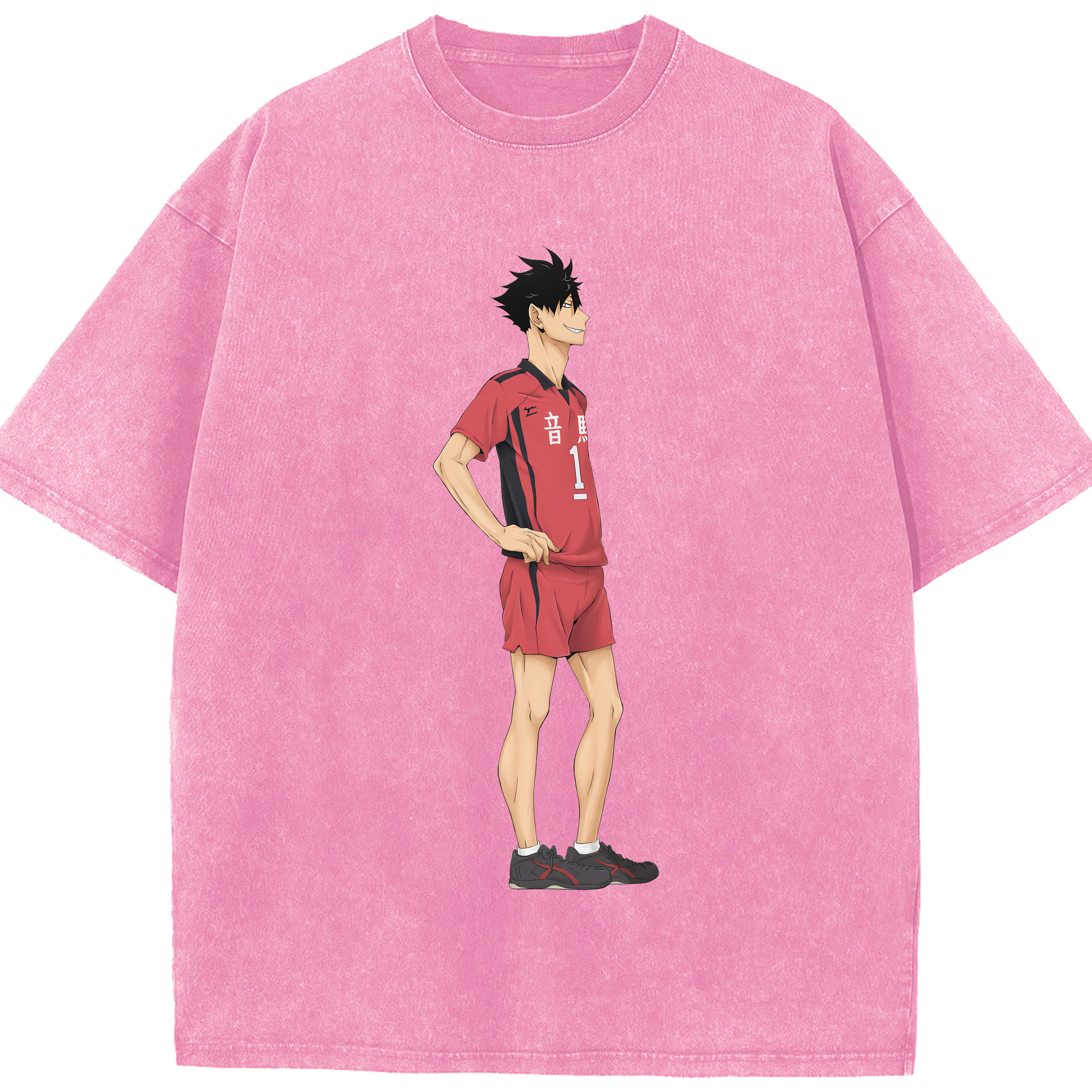 （画像用） ハイキュー!! Haikyu!! 綿100% ヴィンテージ風 半袖Tシャツ（フロントプリント）